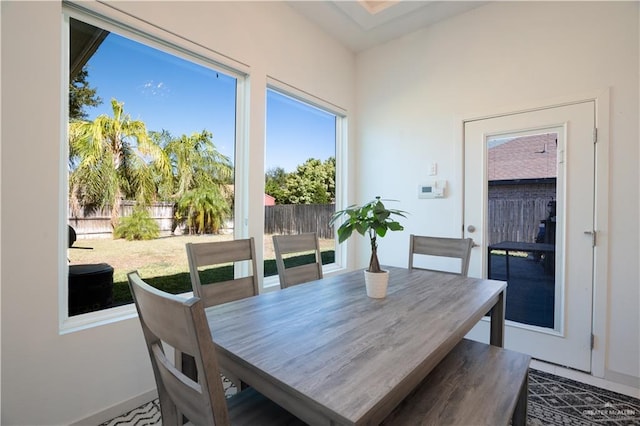 view of dining area