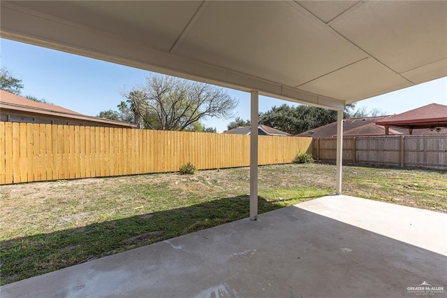 view of patio / terrace with a fenced backyard