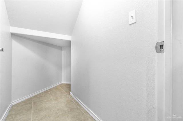 interior space with light tile patterned floors