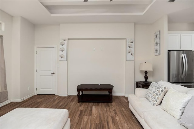 7809 N 27th St, Mcallen, TX 78504 - living area featuring wood finished floors and a tray ceiling
