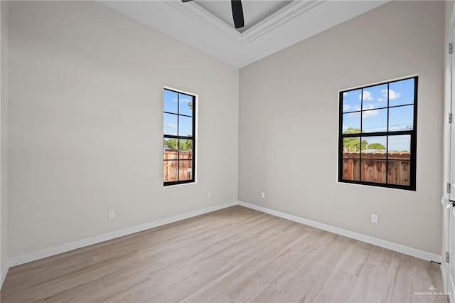 empty room featuring light hardwood / wood-style flooring