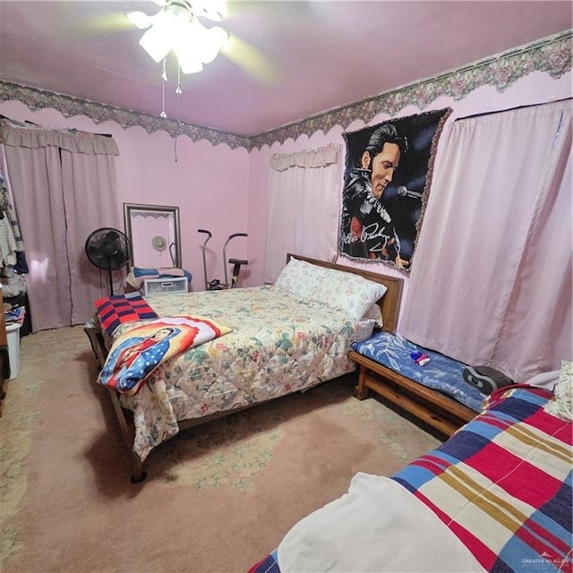 16073 S US Highway 281, San Benito, TX 78586 - bedroom with carpet floors and a ceiling fan
