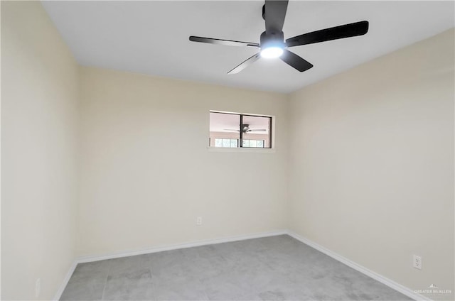 413 W Jonquil Ave, Mcallen, TX 78501 - empty room featuring baseboards, ceiling fan, and light carpet