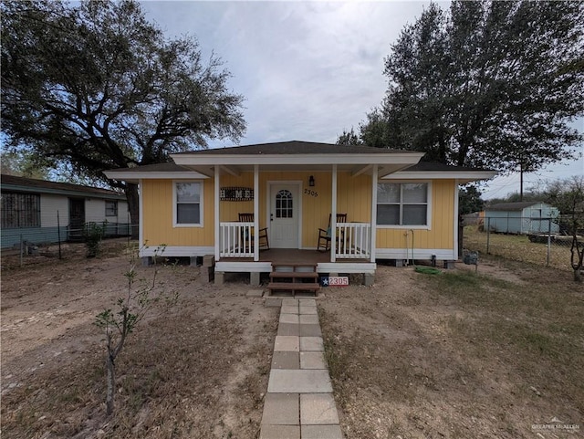 view of front of home with a porch