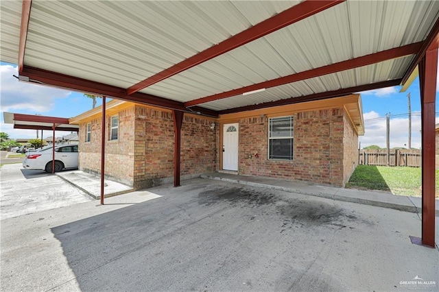 view of patio with fence