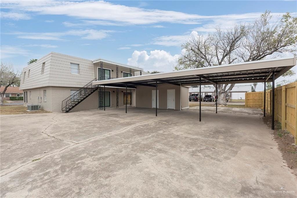 view of parking featuring a carport