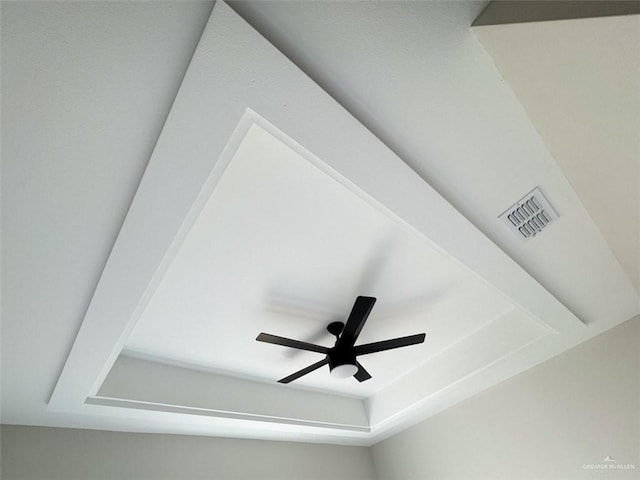 interior details with ceiling fan