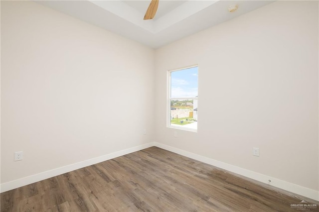 2508 E Solar Dr, Mission, TX 78501 - empty room with wood finished floors, baseboards, and a ceiling fan