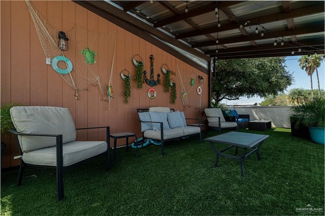 view of patio / terrace featuring outdoor lounge area