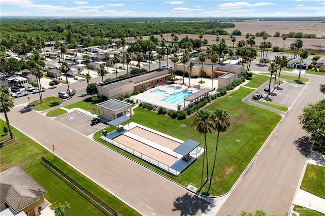 2203 Kingfisher Ln, Mission, TX 78572 - aerial perspective of suburban area featuring a pool