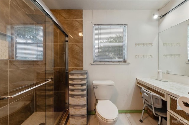 15668 Primera Rd, Harlingen, TX 78552 - full bath featuring plenty of natural light, vanity, a stall shower, and toilet