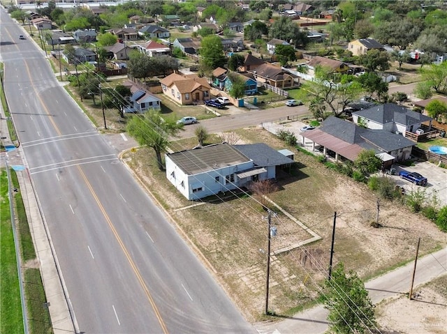 aerial view with a residential view