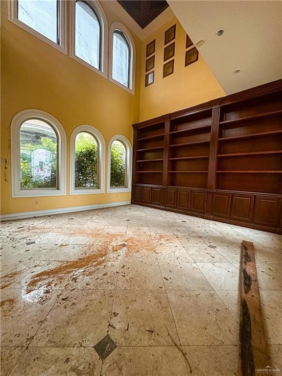 4132 Cosentino Dr, Mcallen, TX 78504 - unfurnished living room featuring a high ceiling
