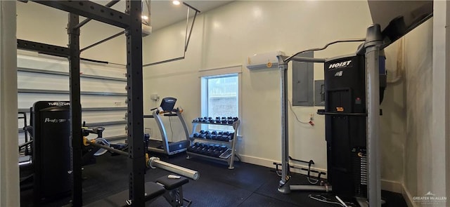 6518 Beach Dr, South Padre Island, TX 78597 - workout area featuring baseboards