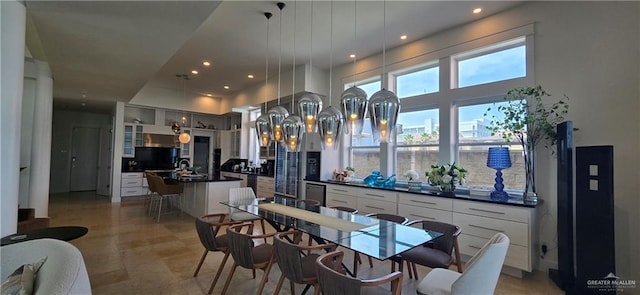 6518 Beach Dr, South Padre Island, TX 78597 - dining room with recessed lighting