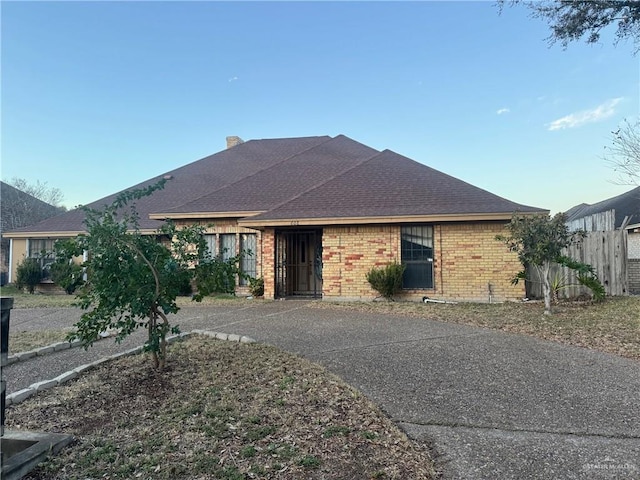 view of ranch-style home