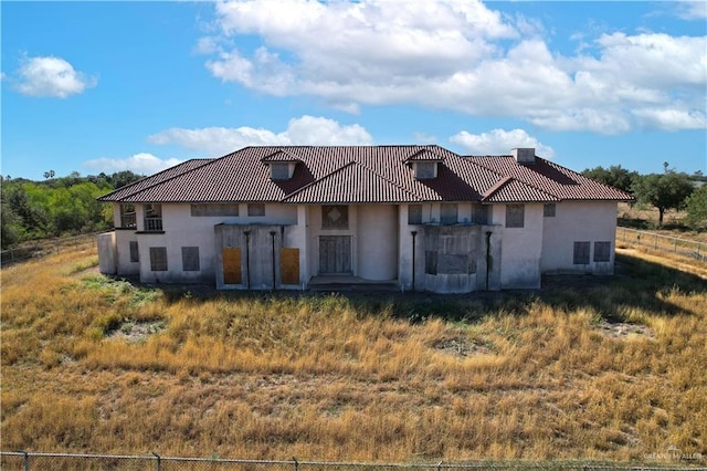 2136 E Mile 3rd Rd, Palmhurst, TX 78573 - mediterranean / spanish house with stucco siding and a tiled roof