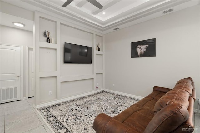 10312 N 31st St, Mcallen, TX 78504 - living area featuring a ceiling fan, recessed lighting, and baseboards
