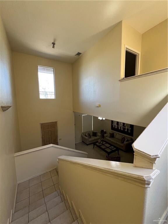 interior space featuring tile patterned flooring