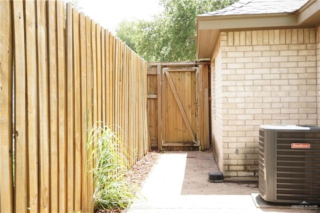 view of gate with central AC unit