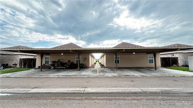 view of front of house featuring a carport