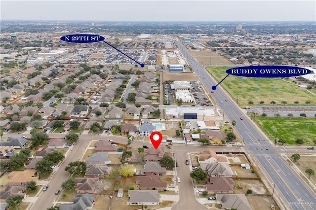 bird's eye view featuring a residential view