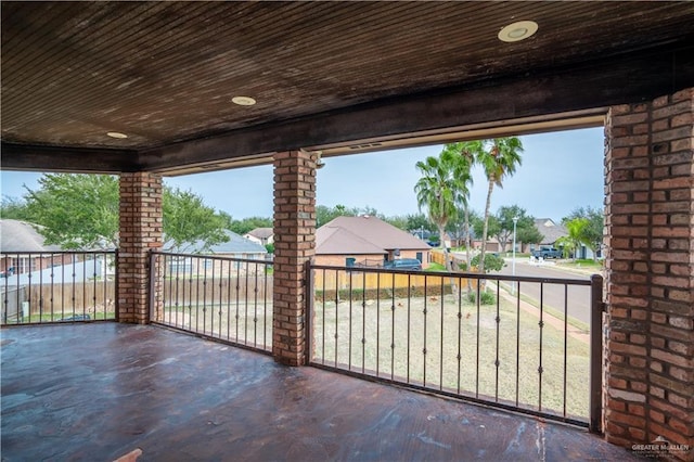 view of patio / terrace with a residential view