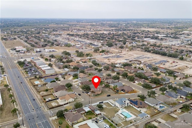 aerial view featuring a residential view