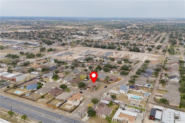 aerial view featuring a residential view