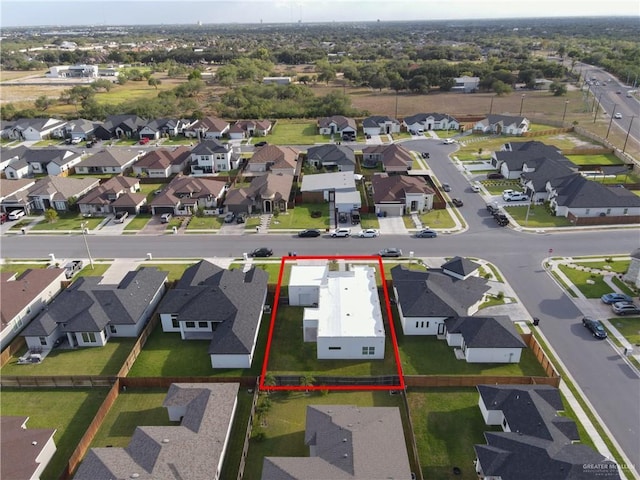 2208 Providence Ave, Mcallen, TX 78504 - aerial view of residential area featuring property boundaries highlighted