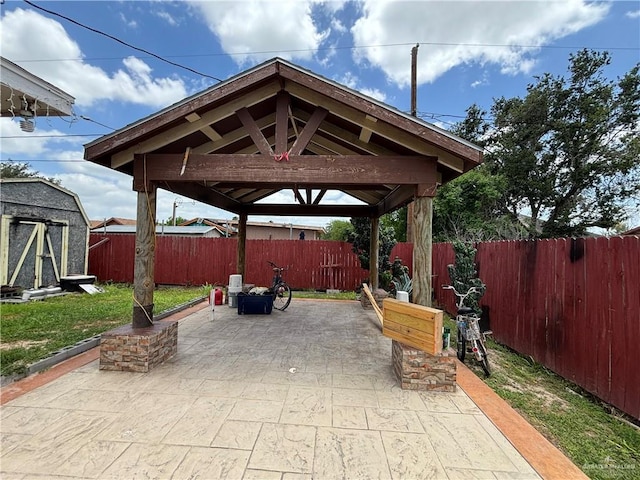 1708 Ivory St, Edinburg, TX 78541 - fenced backyard featuring a patio area and a gazebo