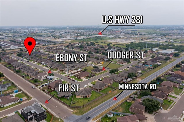 5001 N Ebony St, Pharr, TX 78577 - aerial view of property and surrounding area