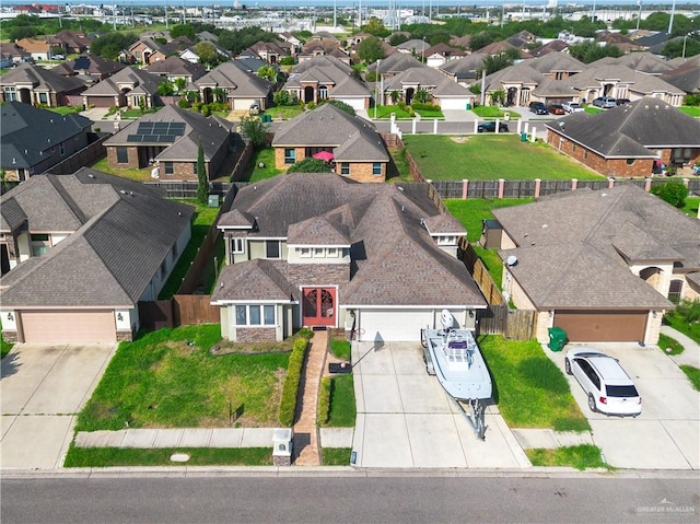 aerial view featuring a residential view