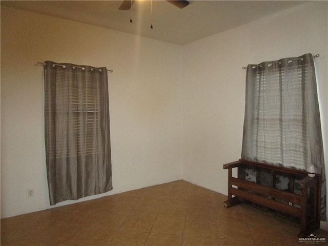5401 Sunny Cir, Mission, TX 78574 - unfurnished room featuring ceiling fan and tile patterned floors