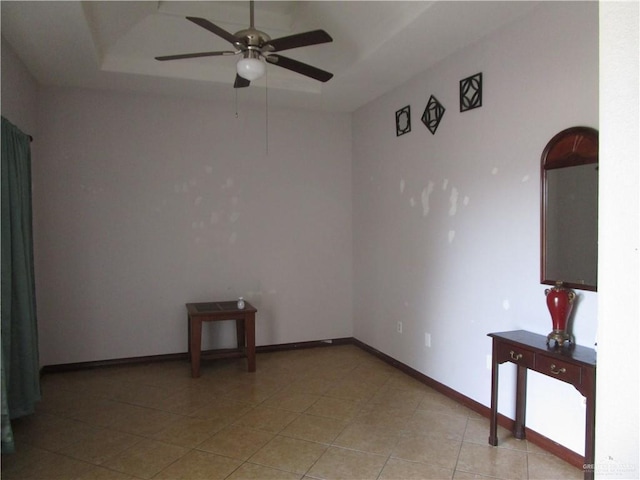 5401 Sunny Cir, Mission, TX 78574 - empty room featuring a ceiling fan and light tile patterned floors