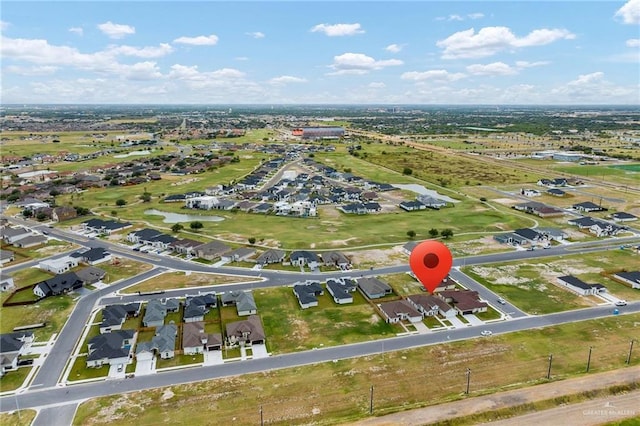 aerial view featuring a residential view