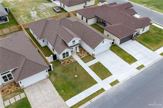 bird's eye view featuring a residential view