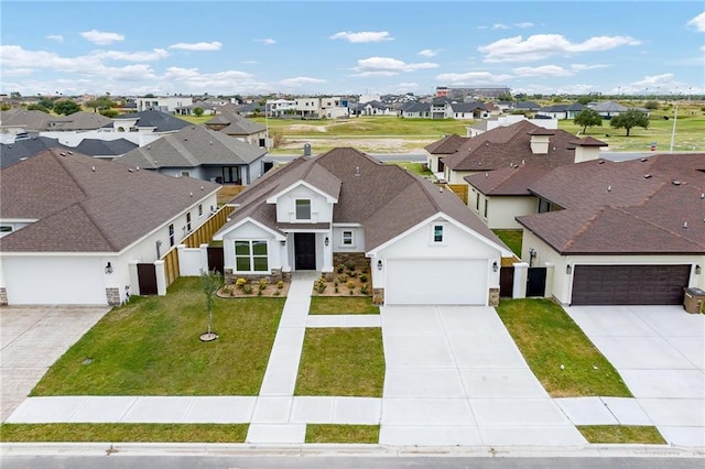 aerial view featuring a residential view