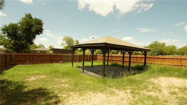 2141 Diaz Ave, Mcallen, TX 78503 - fenced backyard featuring a gazebo
