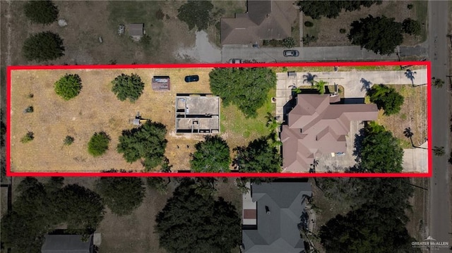 6614 Mile 7 Rd, Mission, TX 78573 - aerial overview of property's location with property parcel outlined