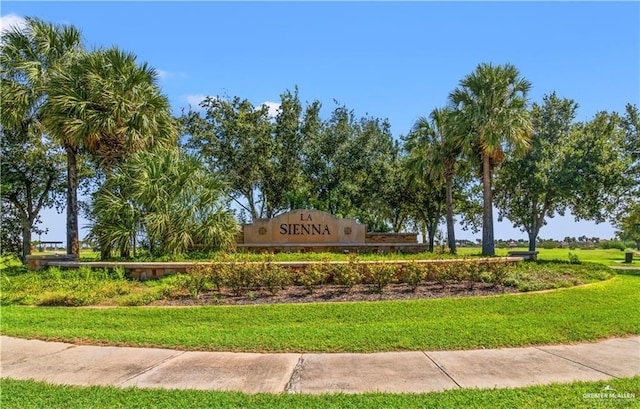 view of community sign