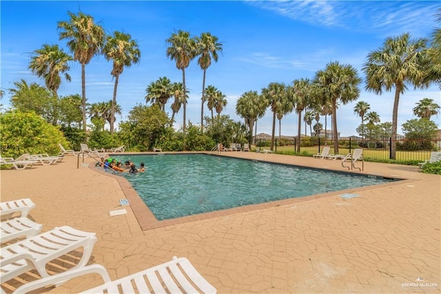 view of pool with a patio area