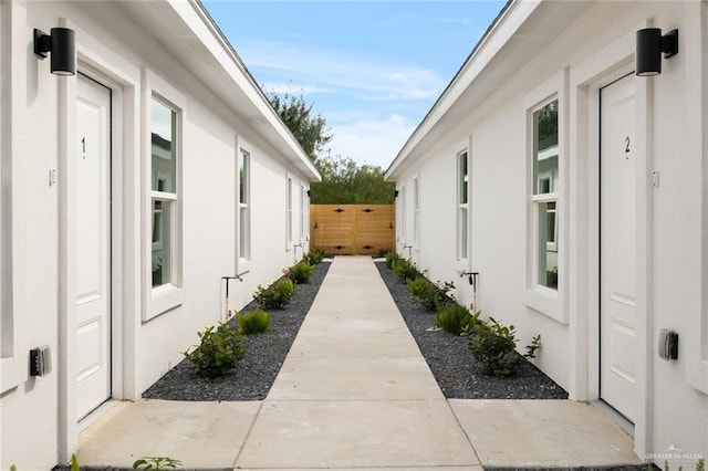 view of home's exterior featuring a patio area