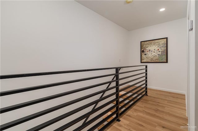 corridor featuring light hardwood / wood-style flooring