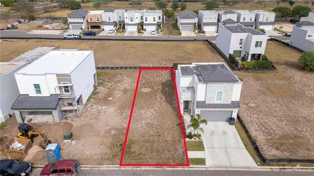 2213 Dorado Dr, Mission, TX 78573 - aerial view of residential area with property boundaries highlighted