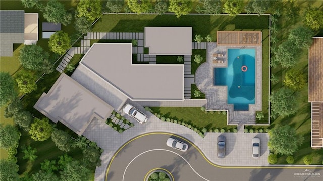 2213 Dorado Dr, Mission, TX 78573 - bird's eye view of a pool