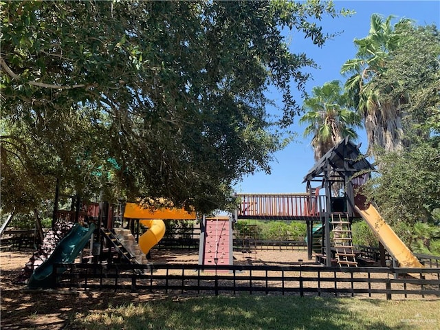 view of jungle gym