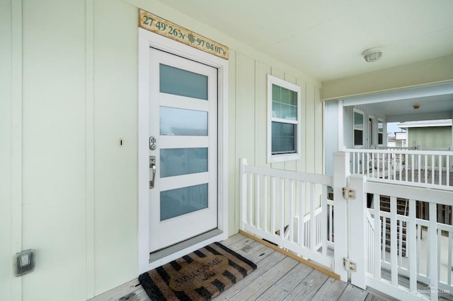 view of doorway to property