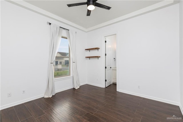 2502 Elbrus Ave, Edinburg, TX 78539 - empty room with a ceiling fan, wood finished floors, and baseboards