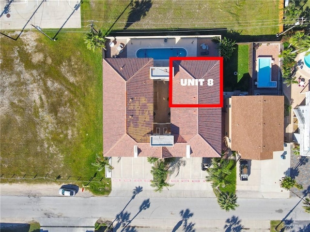 102 E Gardenia St Unit 8, South Padre Island, TX 78597 - aerial view of property and surrounding area